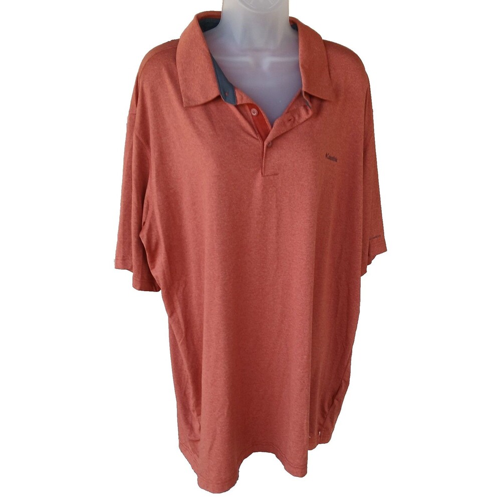 XLT Men's Columbia Polo Shirt Sportswear Orange Outdoors